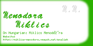 menodora miklics business card
